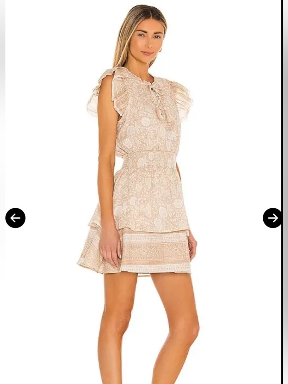 Cleobella Organic Cotton Lined Ruffle  Rachelle Mini Dress